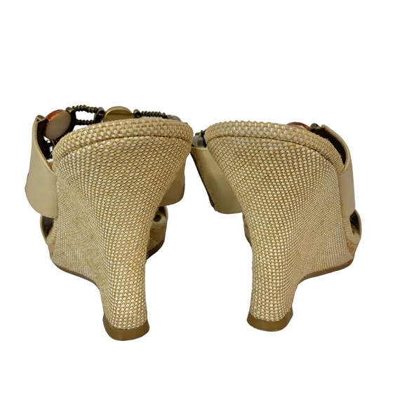 UNISA Gaucho Leather Stone Embellished Wedges Sandals Sz 10 - Picture 7 of 10